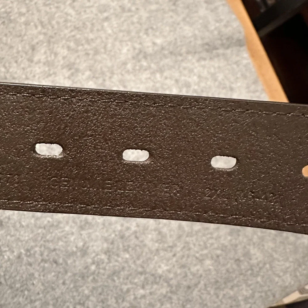 Western Leather Belt Mens 34 Brown Basketweave Southwestern Woven Inlay Buckle